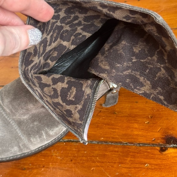 Stuart Weitzman Charcoal Suede Ankle Boots - Picture 8 of 8